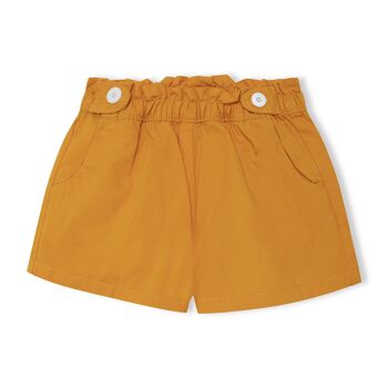 Short twill jaune à boutons fille basic baby s22 - 11329209 1