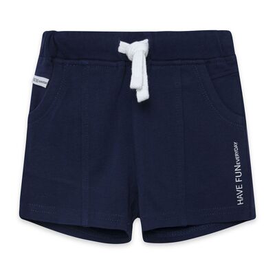 Bermuda in maglia blu navy con coulisse per bambino basic baby s22 - 11329203