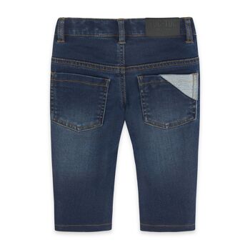 Pantalon denim basique cinq poches bleu marine pour garçon bébé s22 - 11329199 2