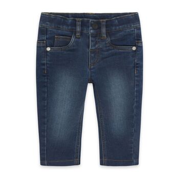 Pantalon denim basique cinq poches bleu marine pour garçon bébé s22 - 11329199 1
