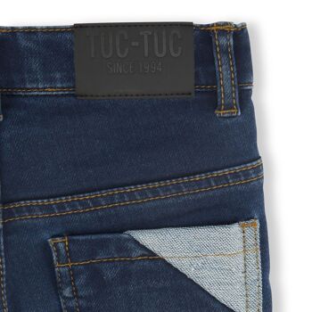 Pantalon denim basique cinq poches bleu marine pour garçon bébé s22 - 11329199 4