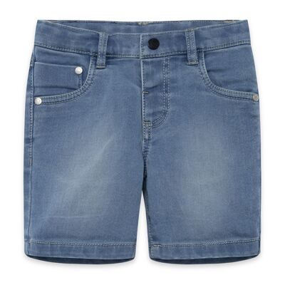 Hellblaue Five-Pocket-Denim-Bermuda für Jungen Basic Baby S22 - 11329196