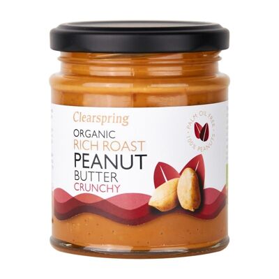 Organic roasted peanut butter with pieces 170g - FR-BIO-09