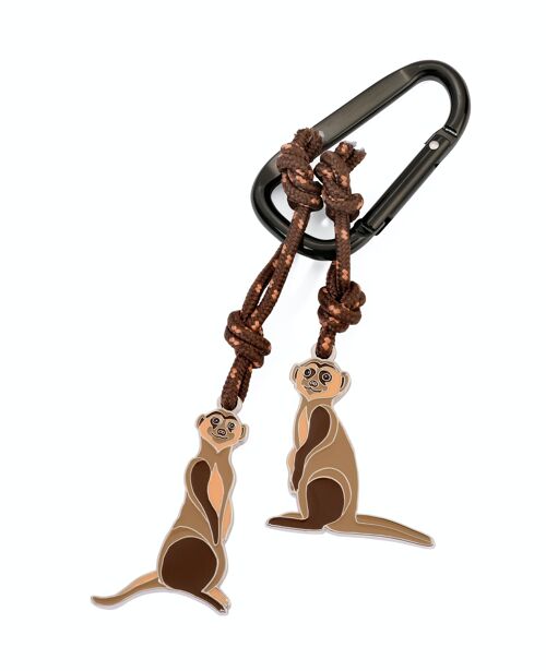 Schlüsselanhänger mit Karabinerhaken | 2 Anhänger an dekorativem Kletterseil | EDDIE & MANNI