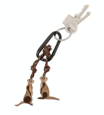 Porte-clés avec mousqueton | 2 pendentifs sur corde d'escalade décorative | EDDIE & MANNI 2