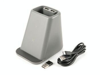 Station de recharge et organisateur de bureau | Porte-stylo et support pour téléphone portable | NIVEAU DE REMPLISSAGE 1