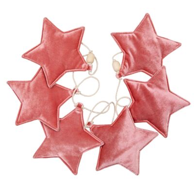 Guirnalda de Terciopelo con Estrellas “Marsala Dust”