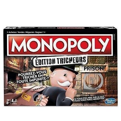 HASBRO GAMING - MONOPOLY - CHEATERS EDITION - BOARD GAME FRENCH VERSION