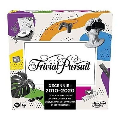 HASBRO GAMING - TRIVIAL PURSUIT DÉCADAS 2010-2020 - JUEGO DE MESA VERSIÓN EN FRANCÉS