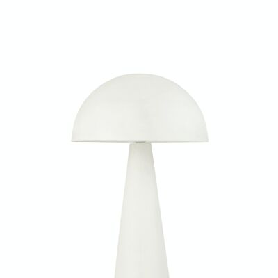Table Lamp Mushroom Metal Mat White Medium