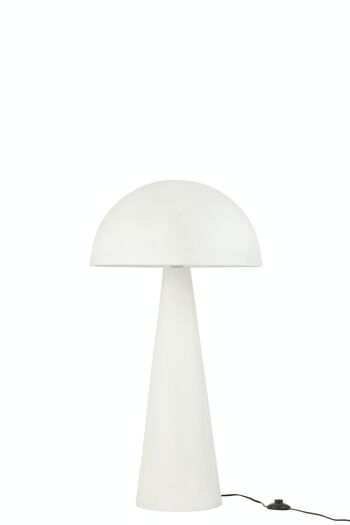 Lampe De Table Champignon Metal Mat Blanc Medium 1