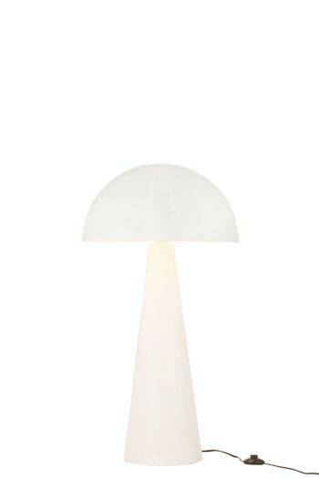 Lampe De Table Champignon Metal Mat Blanc Medium 3