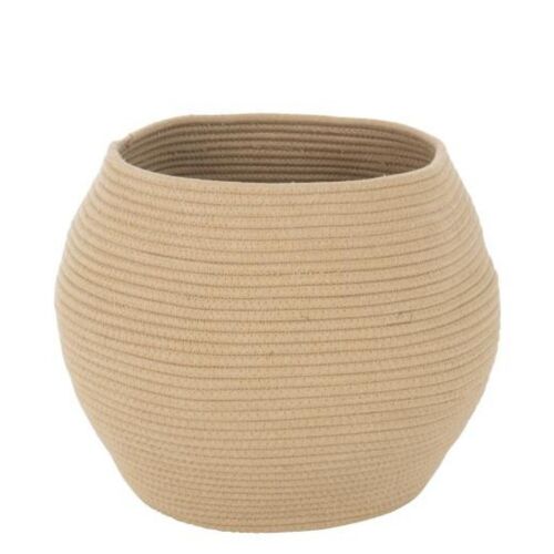 PANIER ROND TEXTILE BEIGE