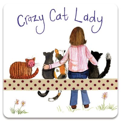 Crazy cat lady coaster