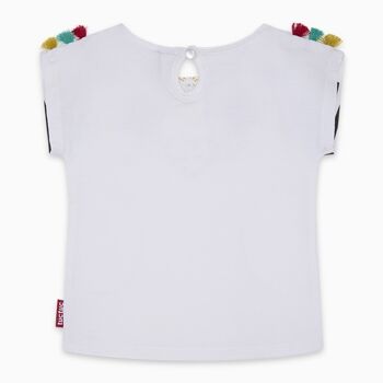 T-shirt tricot blanc fille zanzibar - 11300263 2