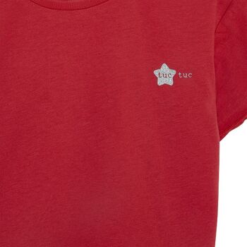 T-shirt basics bébé en tricot rouge pour fille - 11300657 3