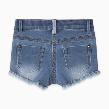 Short en jean bébé fille basics bleu - 11300670 2