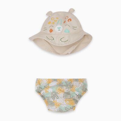 Culetín baño y gorro niño beige savanna - 11300094