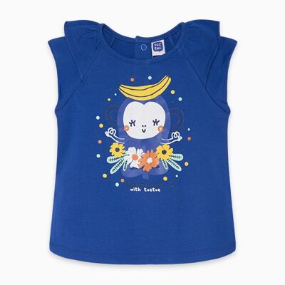 Camiseta punto niña azul tropicool - 11300232