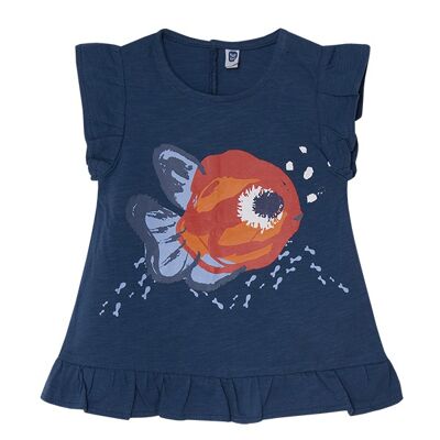 Camiseta punto niña azul kamogawa - 11300387