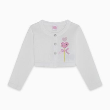 Veste en tricot sugar babe blanche pour fille - 11300073 1