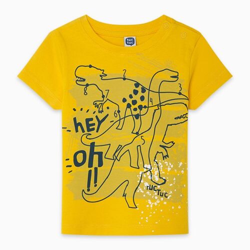 Camiseta punto niño amarillo draw a rex - 11300127