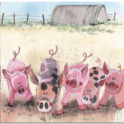 Five little pigs placemat
