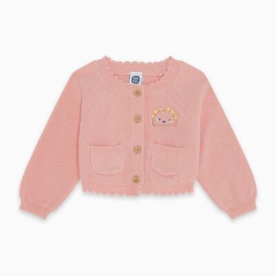 Chaqueta tricot niña rosa formentera - 11300011