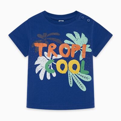 Camiseta punto niño azul tropicool - 11300204