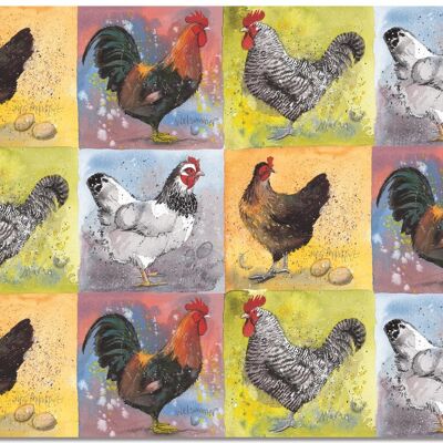 Chicken collection placemat