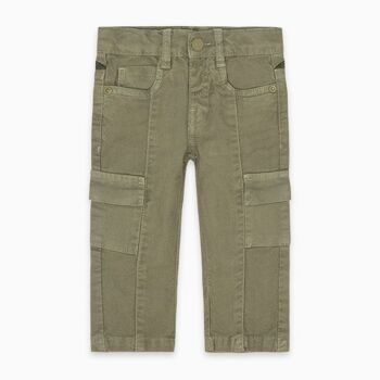 Pantalon sergé vert zanzibar garçon - 11300287 1