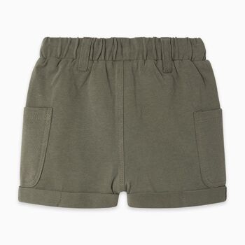 Bermuda tricot gris bébé Basics pour garçon - 11300641 2