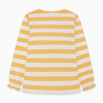 T-shirt tricot jaune fille love the sun - 11300461 2