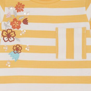 T-shirt tricot jaune fille love the sun - 11300461 3