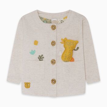 Veste tricot enfant beige savane - 11300097 1