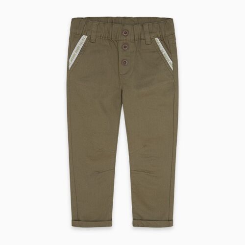 Pantalón sarga niño verde raw cotton - 11300620