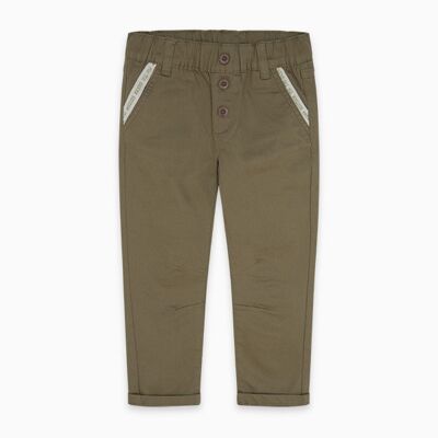 Pantalón sarga niño verde raw cotton - 11300620