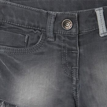 Short en jean gris bébé Basics pour fille - 11300672 3