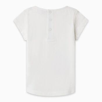 T-shirt tricot blanc pour fille detox time - 11300168 2