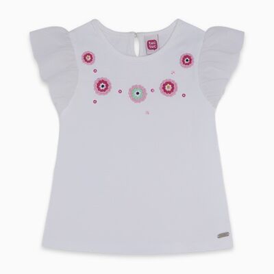 Camiseta combinada niña blanco love sauvage - 11300346