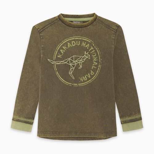 Camiseta punto niño verde raw cotton - 11300624
