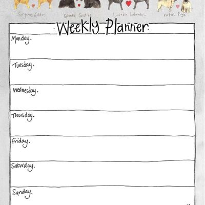 Delightful dogs weekly planner