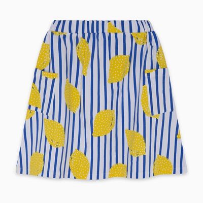 Jupe tricot fille bleu limonade - 11300494