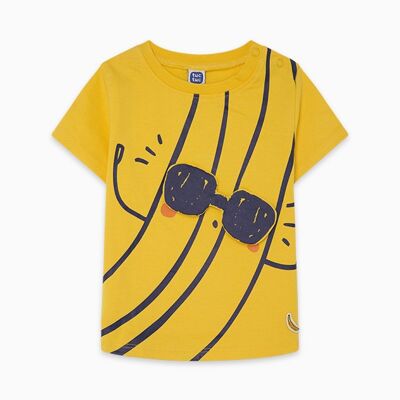 T-shirt tricot jaune garçon tropicool - 11300208