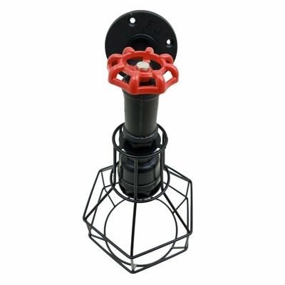 Noir moderne industriel rétro Vintage Style Pipe Cage applique murale luminaire ~ 3531