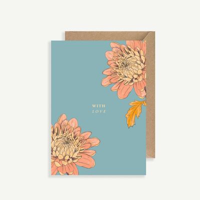 Carte postale illustrée - avec enveloppe -  Les Fleurs I
