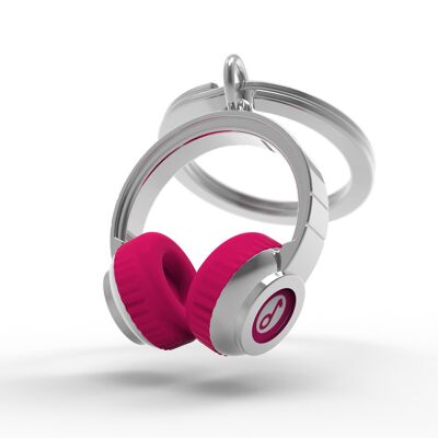 Pink headphone key ring - METALMORPHOSE
