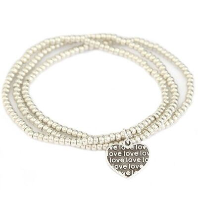 Bracelets set love silver