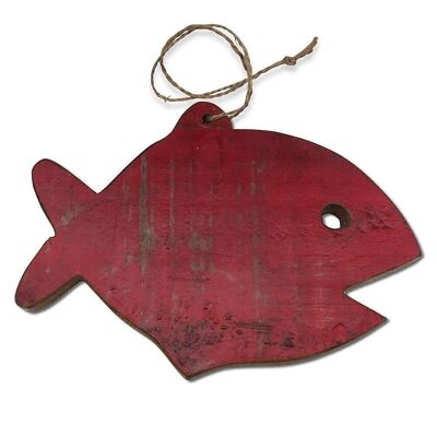 Wooden sign fish - pendant