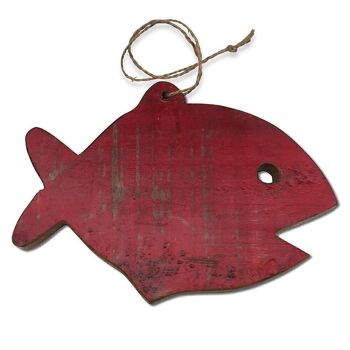 Panneau en bois poisson - pendentif 1